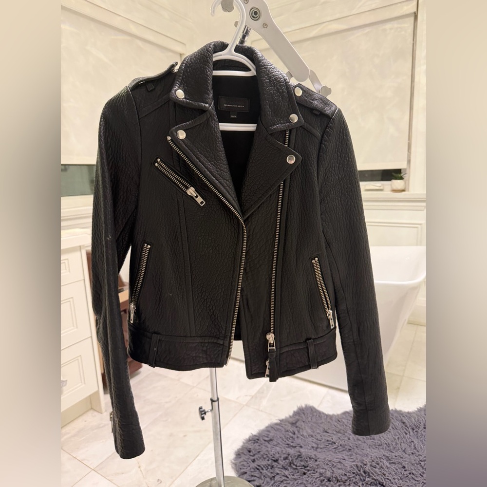Mackage Black Leather Biker Jacket - Picture 3 of 11